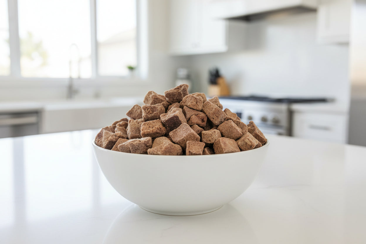 place in white bowl in clean kitchen